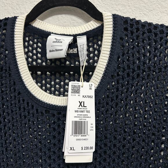 NEW Adidas x Wales Bonner Knit Tee Night Indigo & Wonder White Sz XL Urban Luxe - Picture 14 of 14